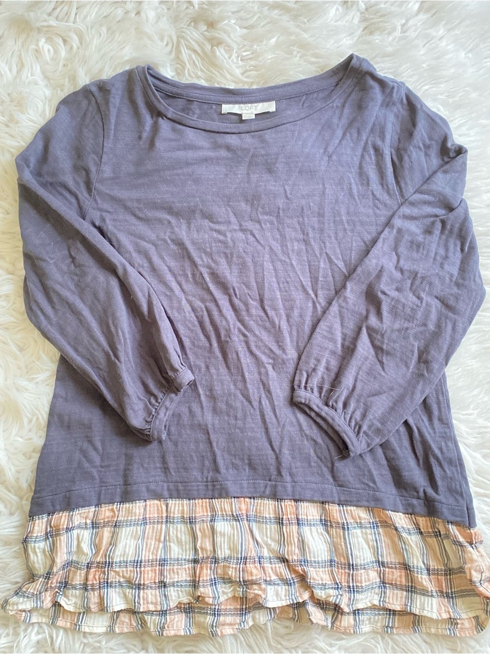 Loft Plaid Dress Shirt